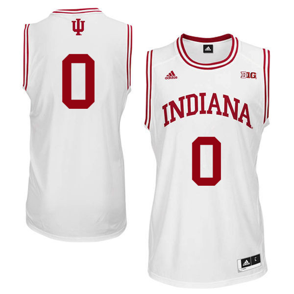 Men Indiana Hoosiers #0 Curtis Jones College Basketball Jerseys Sale-White - Click Image to Close